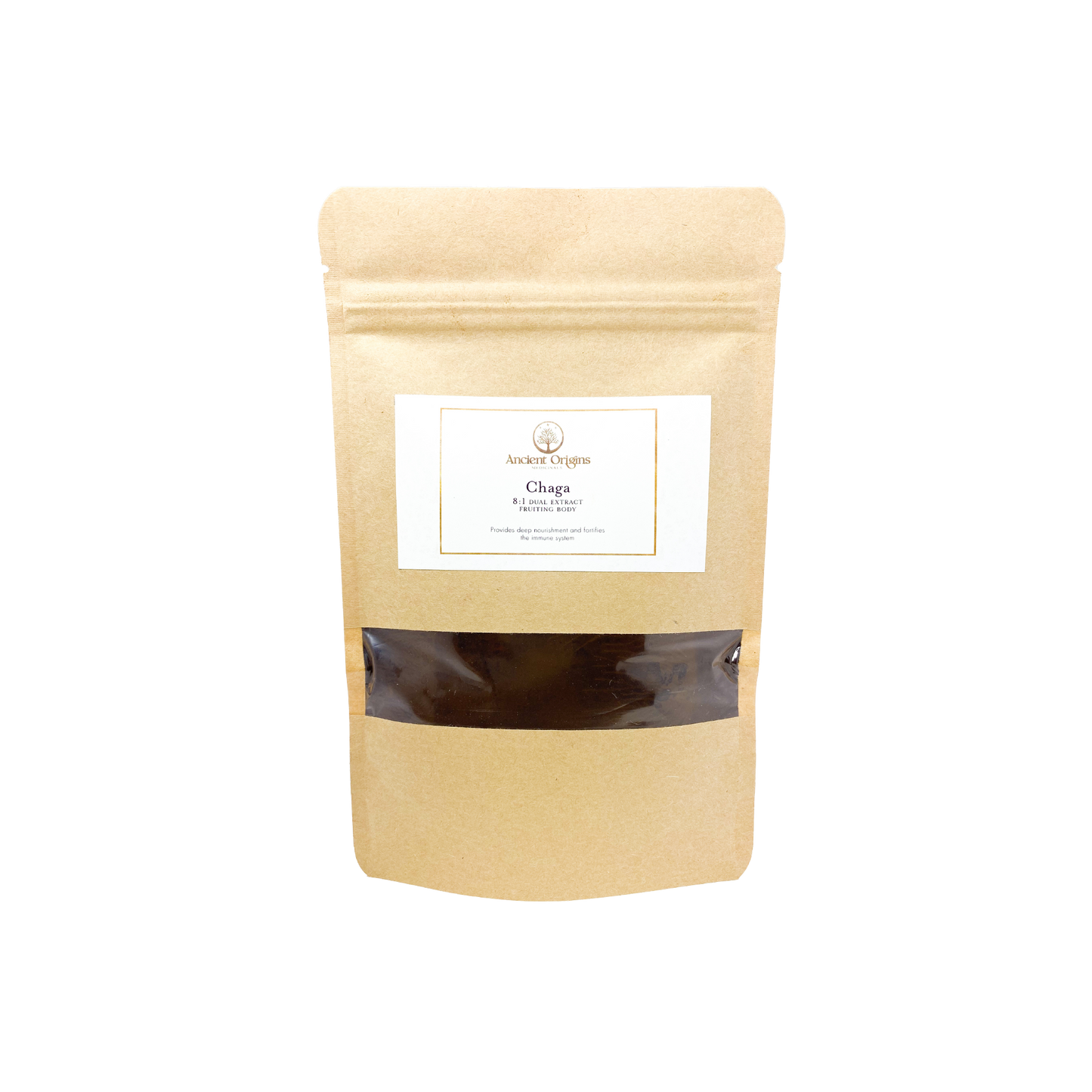 Chaga 8:1 Dual Extract Fruiting Body Powder