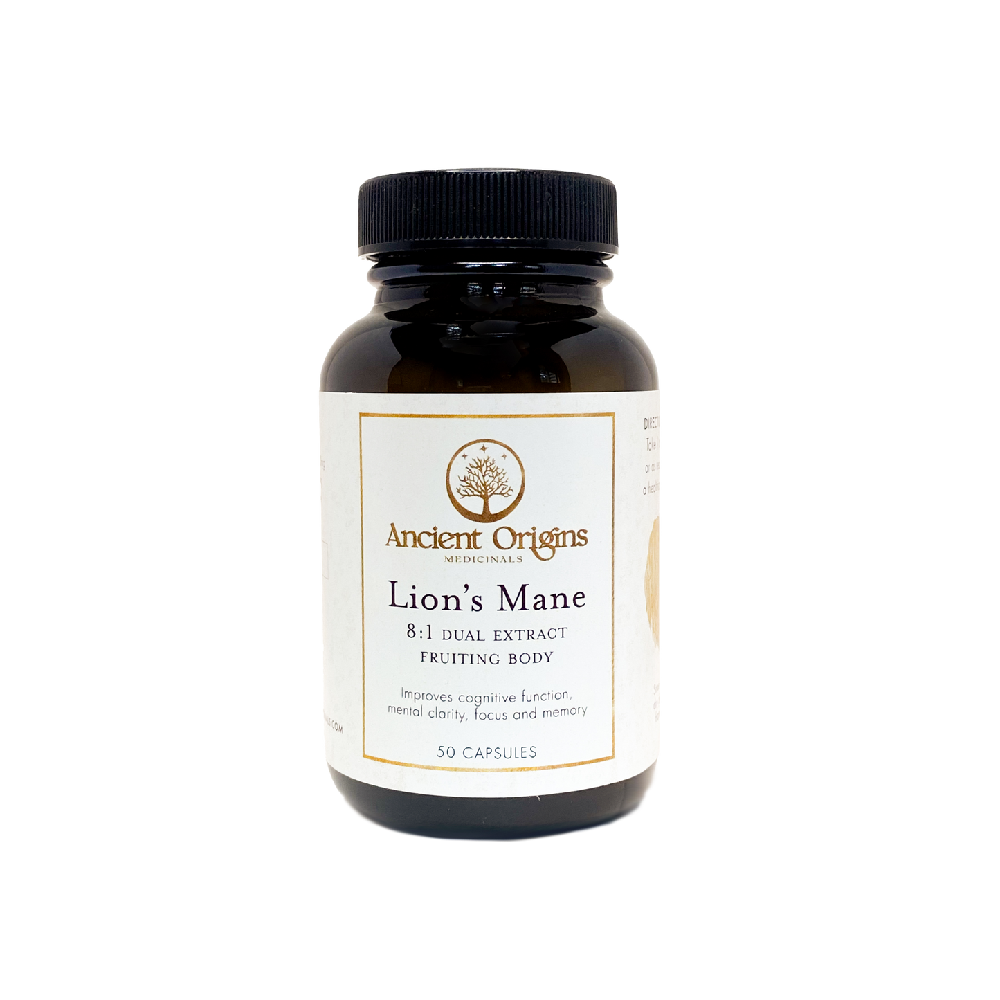 Lion's Mane 8:1 Dual Extract Fruiting Body Capsules