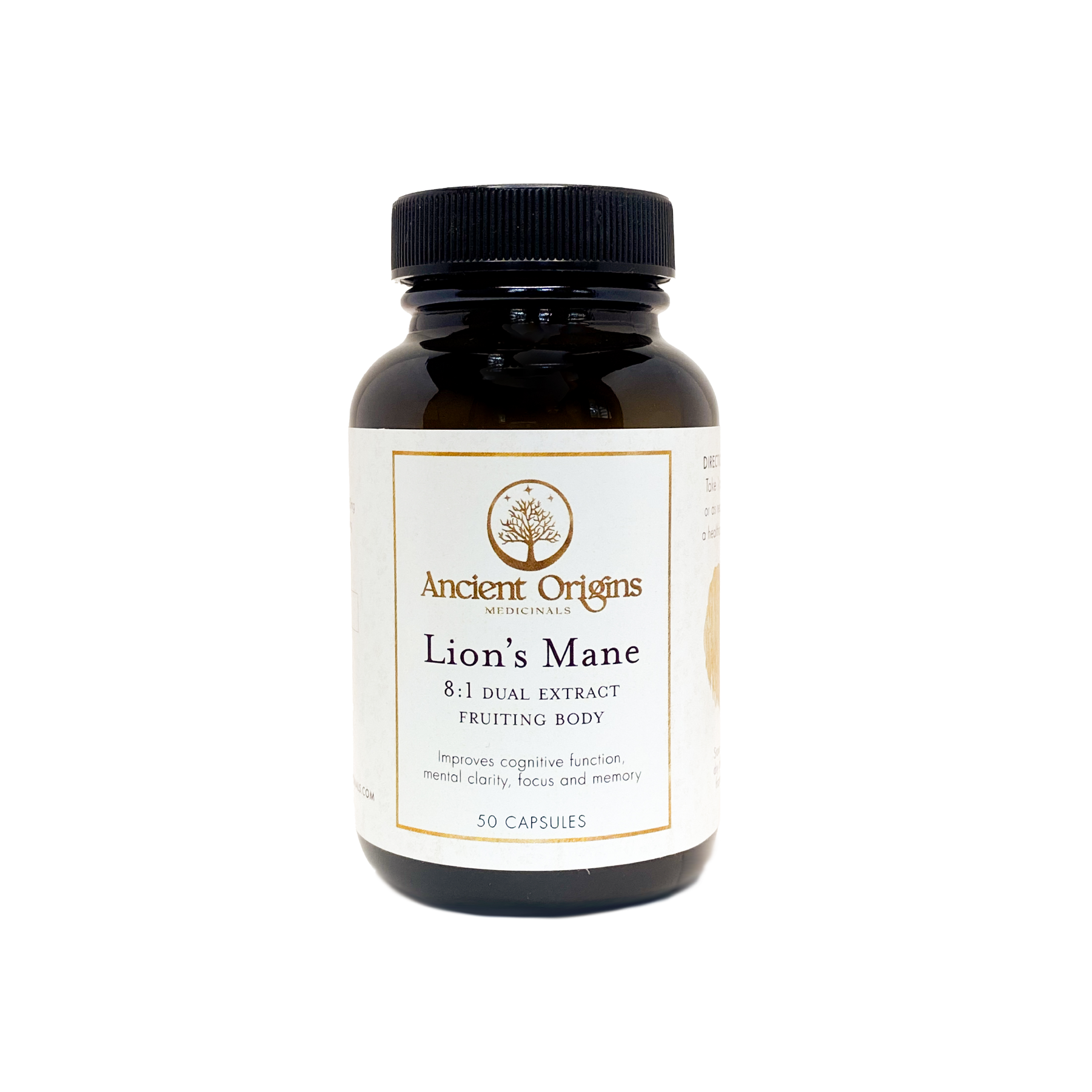 Lion's Mane 8:1 Dual Extract Fruiting Body Capsules