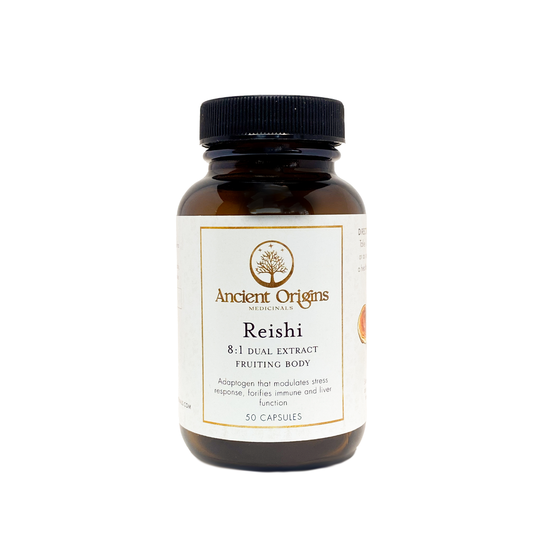 Reishi 8:1 Dual Extract Fruiting Body Capsules